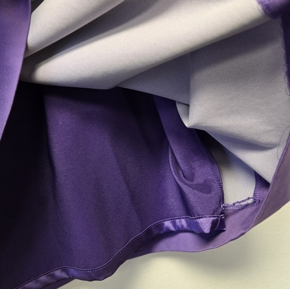 Elie Tahari Roxanna Poplin Ruffle Neck Trim Dress Prism Lilac 14 - Picture 10 of 15